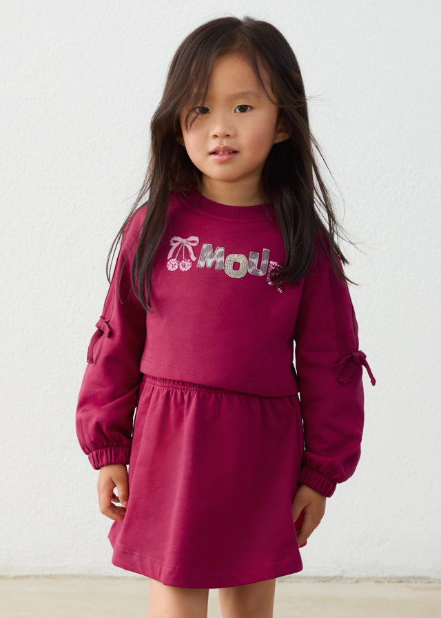 Emboridered fleece dress