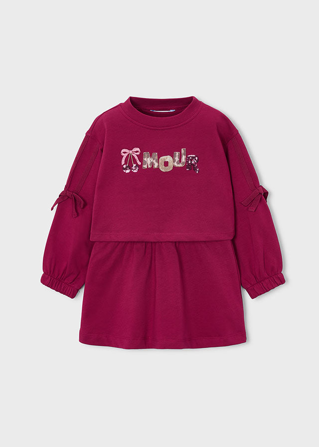 Emboridered fleece dress
