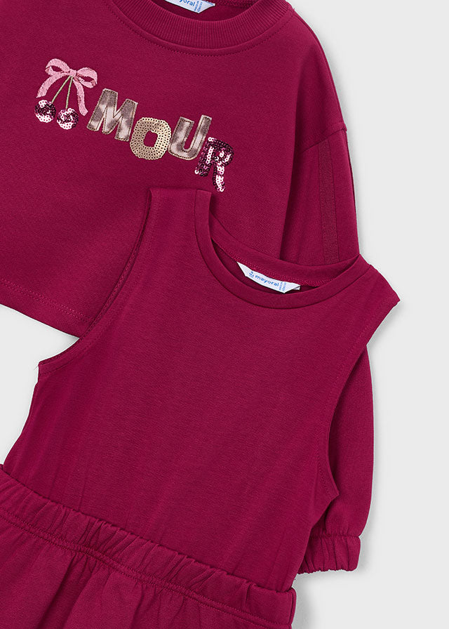 Emboridered fleece dress