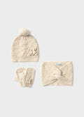 Knit hat and neck warmer set