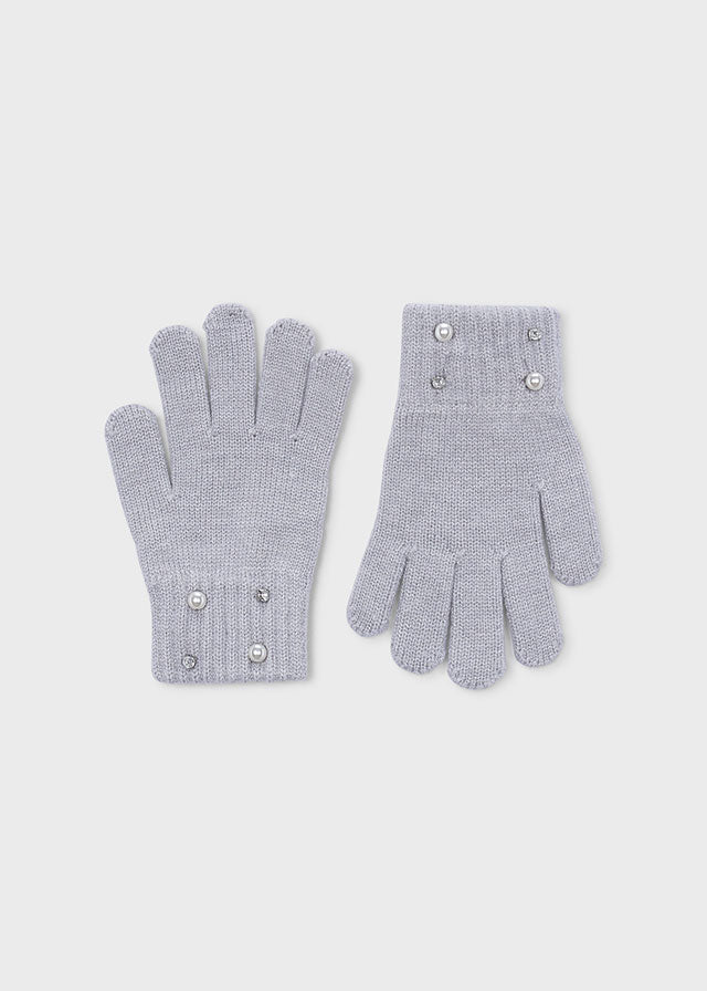 Pearl knit gloves