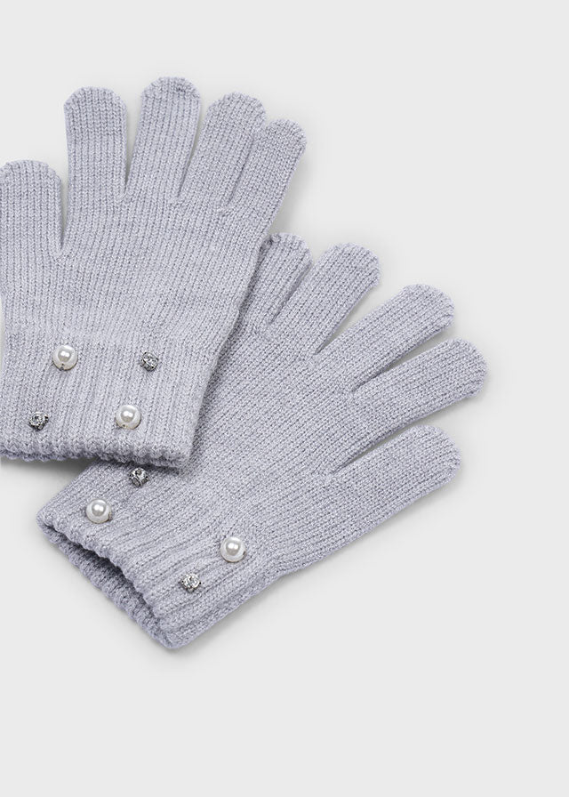 Pearl knit gloves