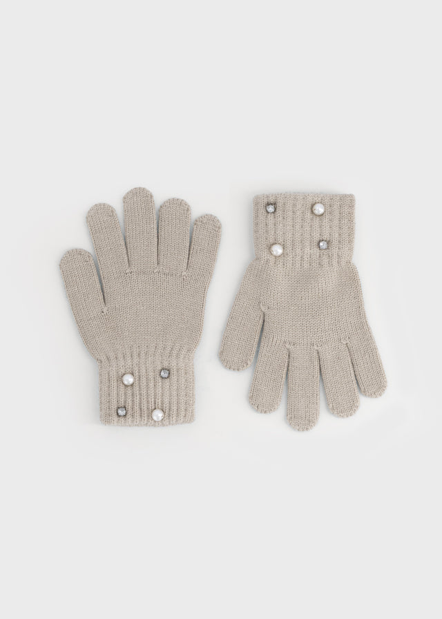 Pearl knit gloves