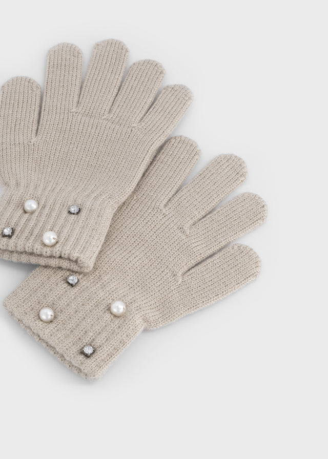 Pearl knit gloves