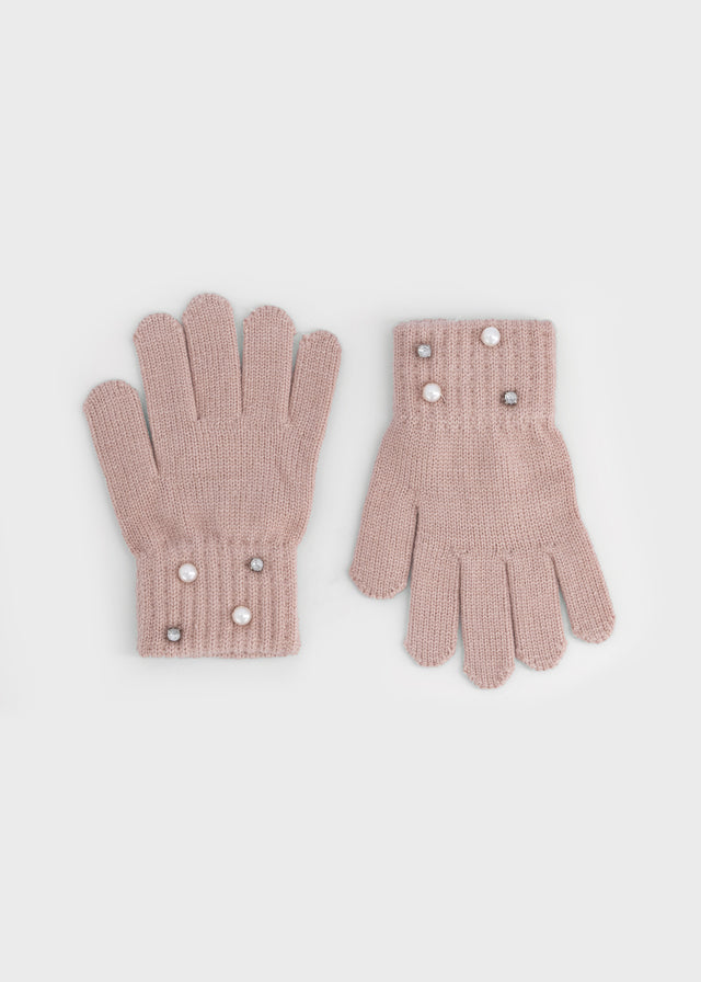 Pearl knit gloves