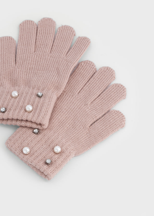 Pearl knit gloves