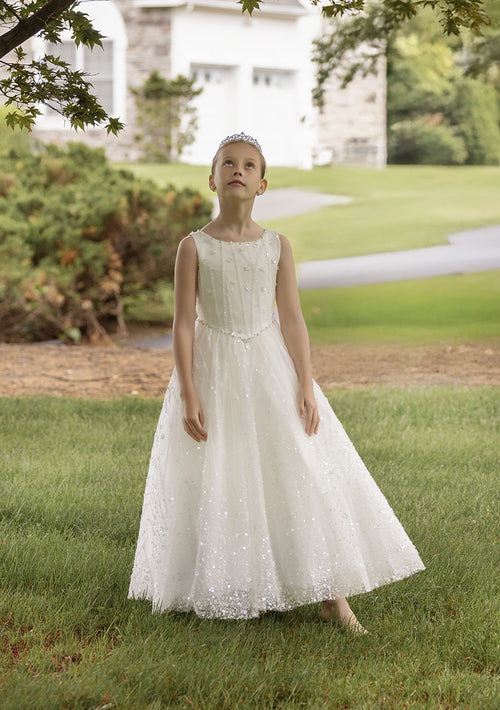 macis design dresses Contrast Flower Christening Gown & Accessories CH258 Sara's Children's Boutique 19422 Macis Design - 6