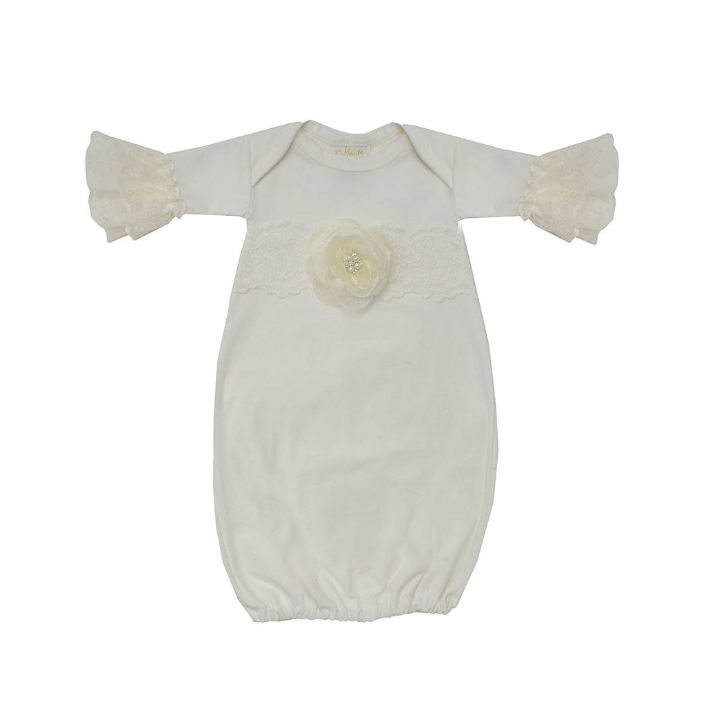 Haute Baby Innocence Baby Gown For Newborn Girl