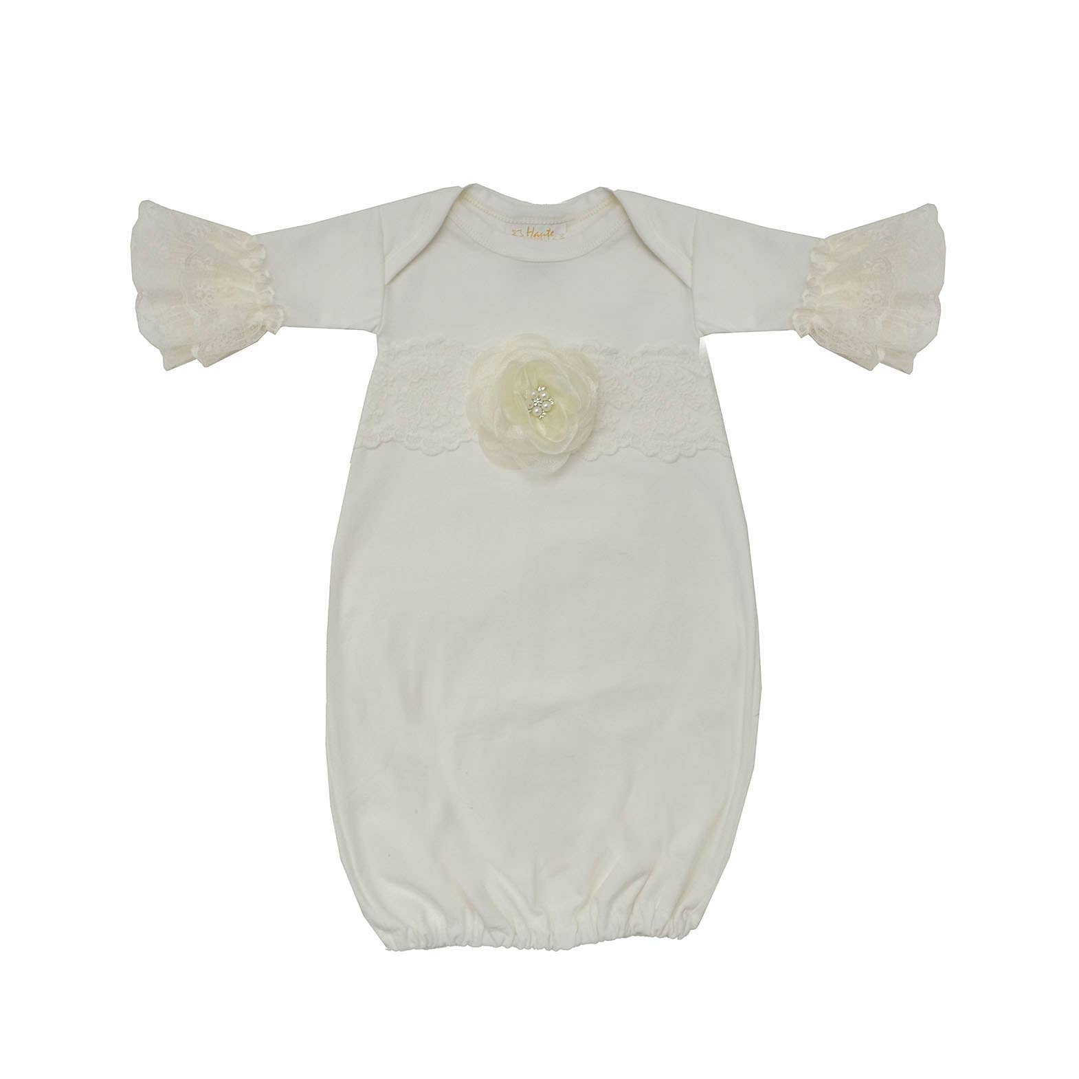 Haute Baby Innocence Baby Gown For Newborn Girl