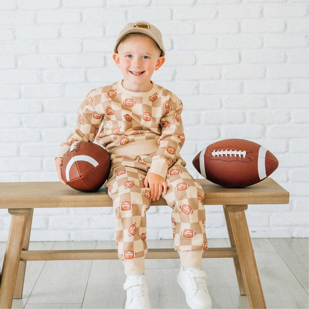 Football Checkered Sweatshirt - Boys Clothing - Game Day