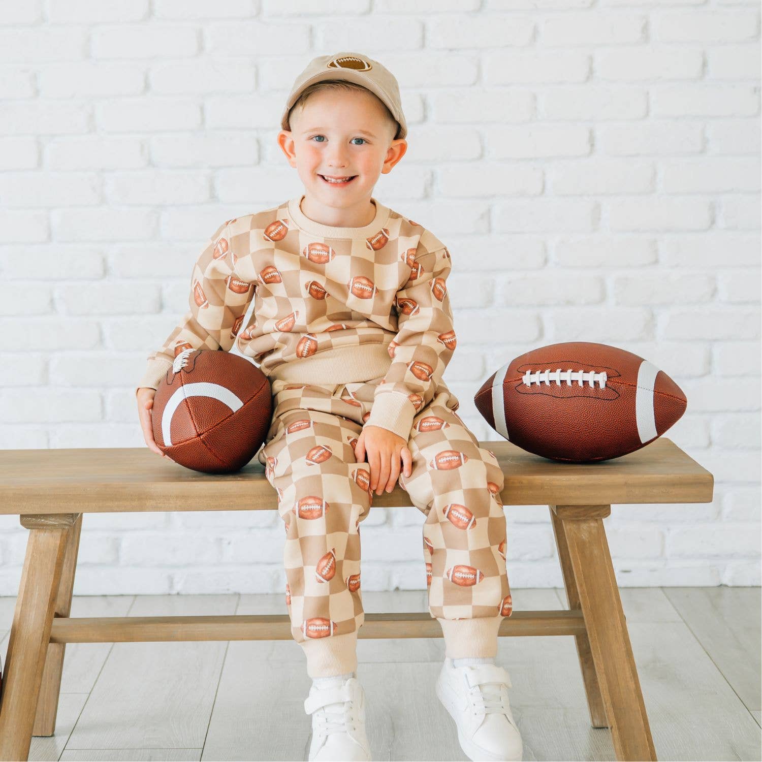 Football Checkered Sweatshirt - Boys Clothing - Game Day