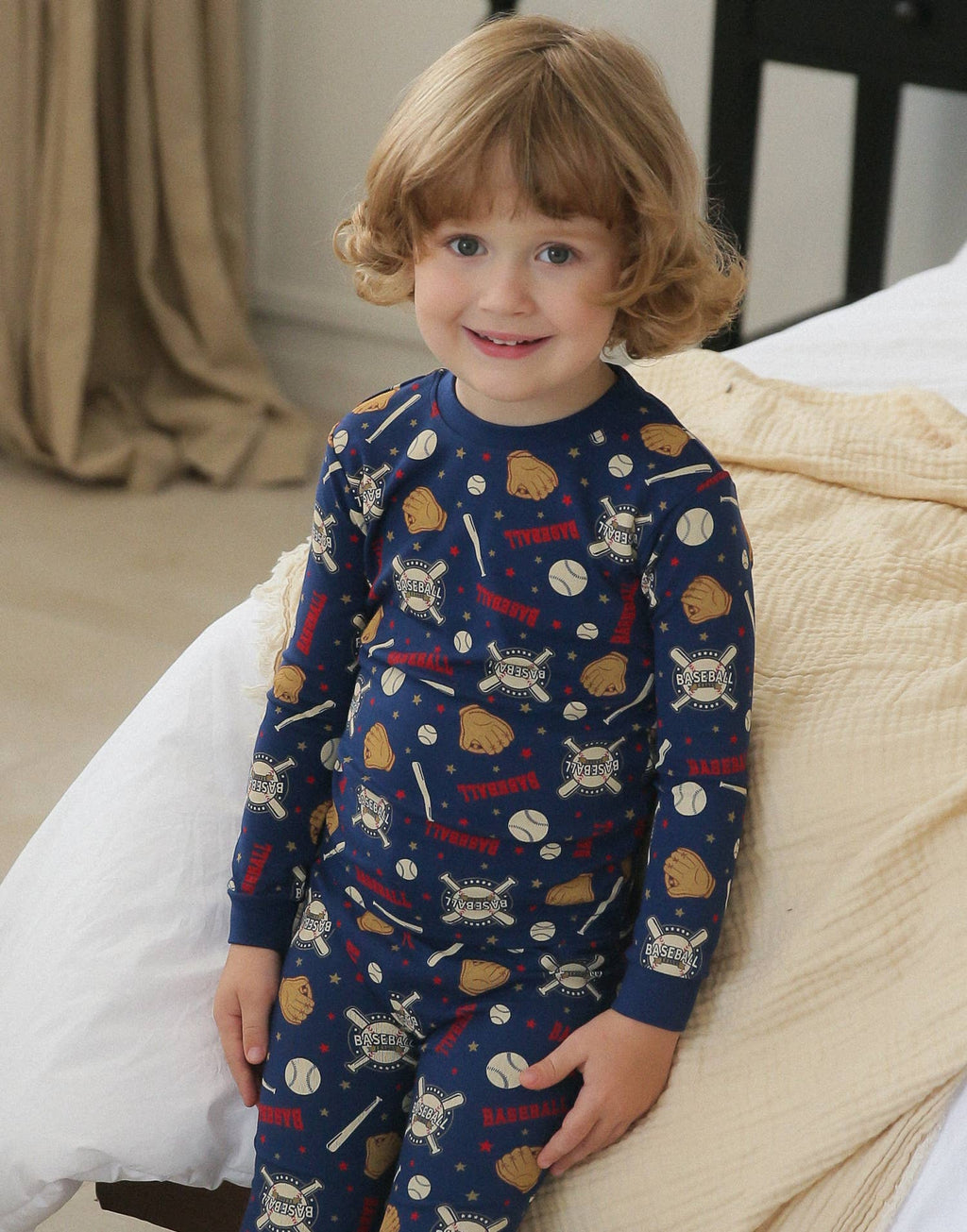 Bamboo Boys Girls Infant Play ball Long Sleeve PJs-C