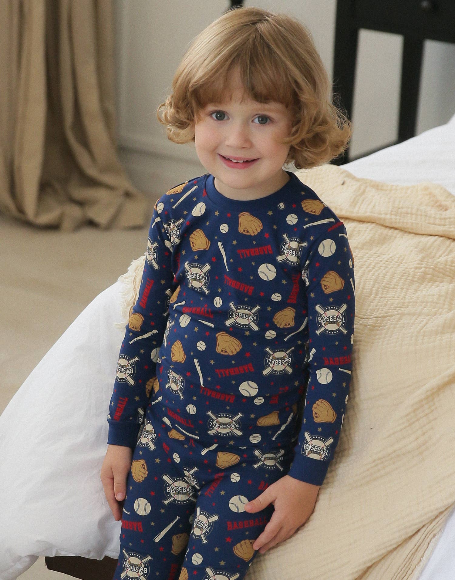 Bamboo Boys Girls Infant Play ball Long Sleeve PJs-C