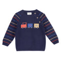 Train Jacquard Knit baby Raglan