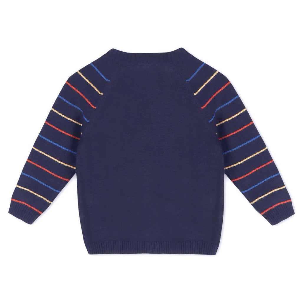 Train Jacquard Knit baby Raglan