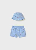 Swim shorts w/ bucket hat
