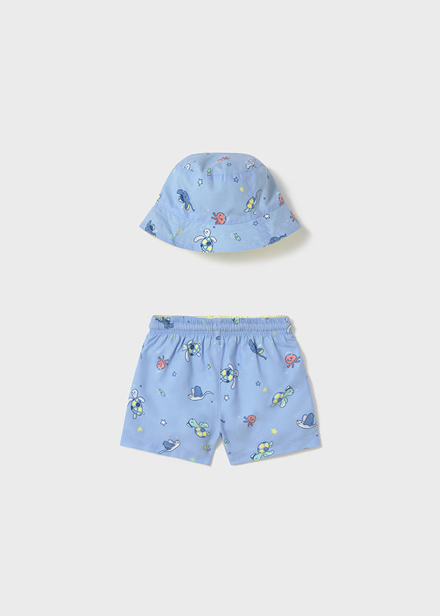 Swim shorts w/ bucket hat