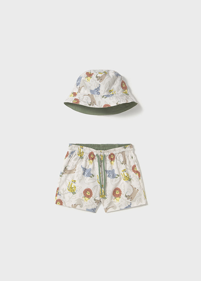 Swim shorts w/ bucket hat