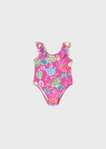 Printed Ruffle back swimsuit