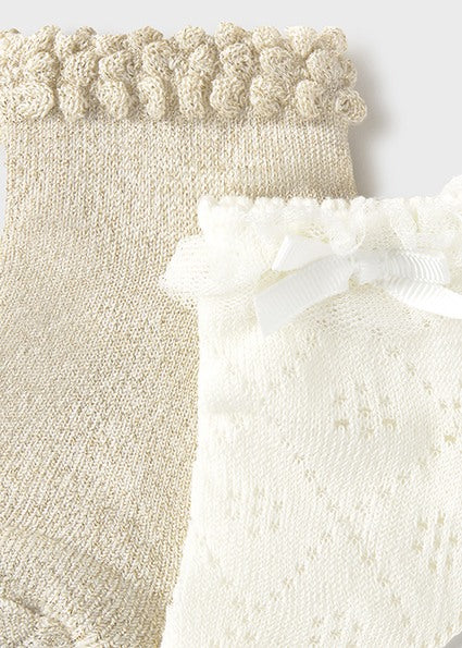 Dressy eyelet socks set