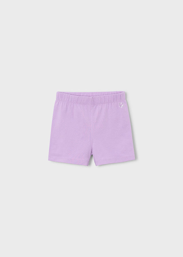 lilac basic knit shorts