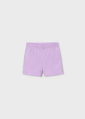 lilac basic knit shorts
