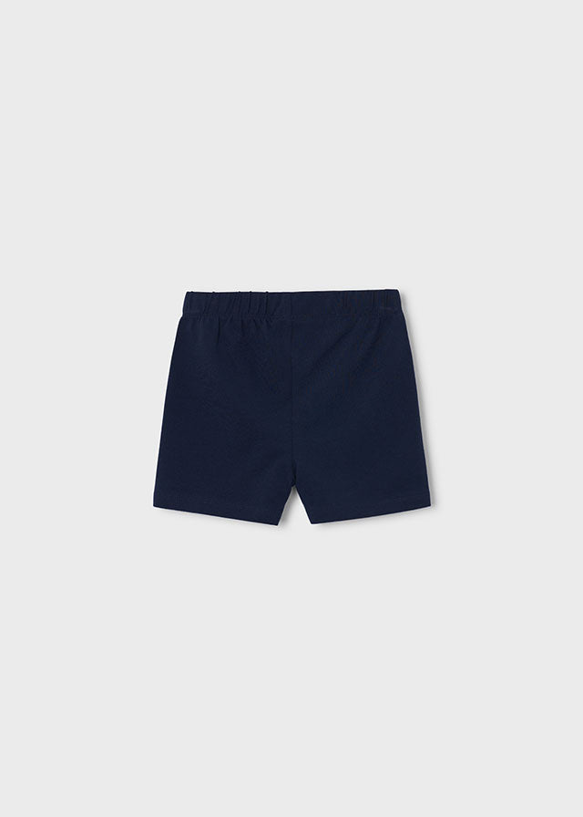 Navy basic knit shorts