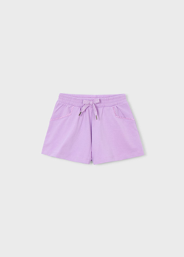 lilac chenille shorts
