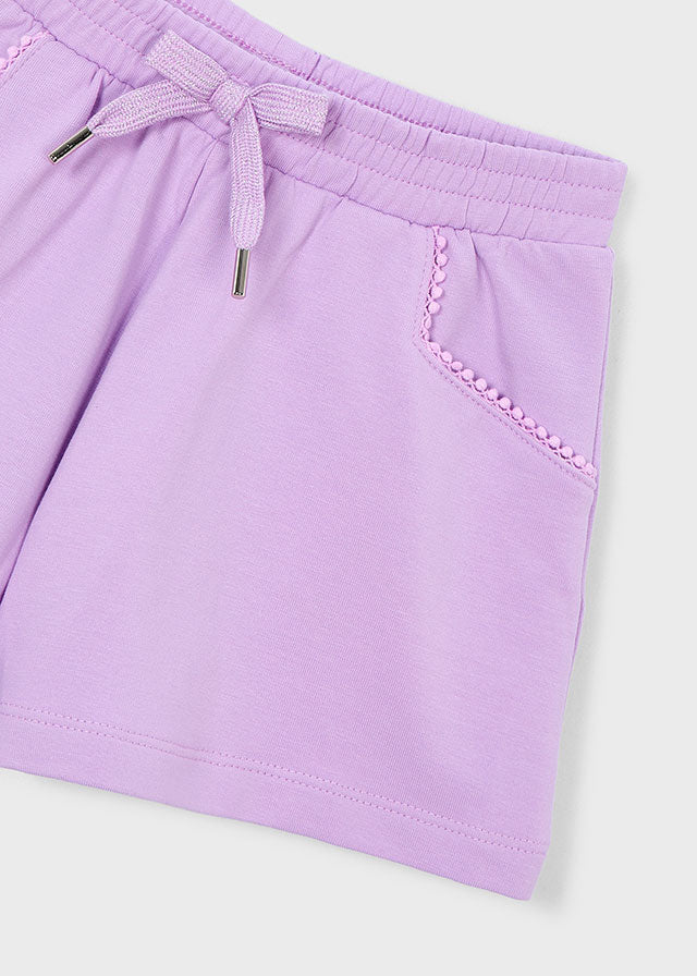 lilac chenille shorts