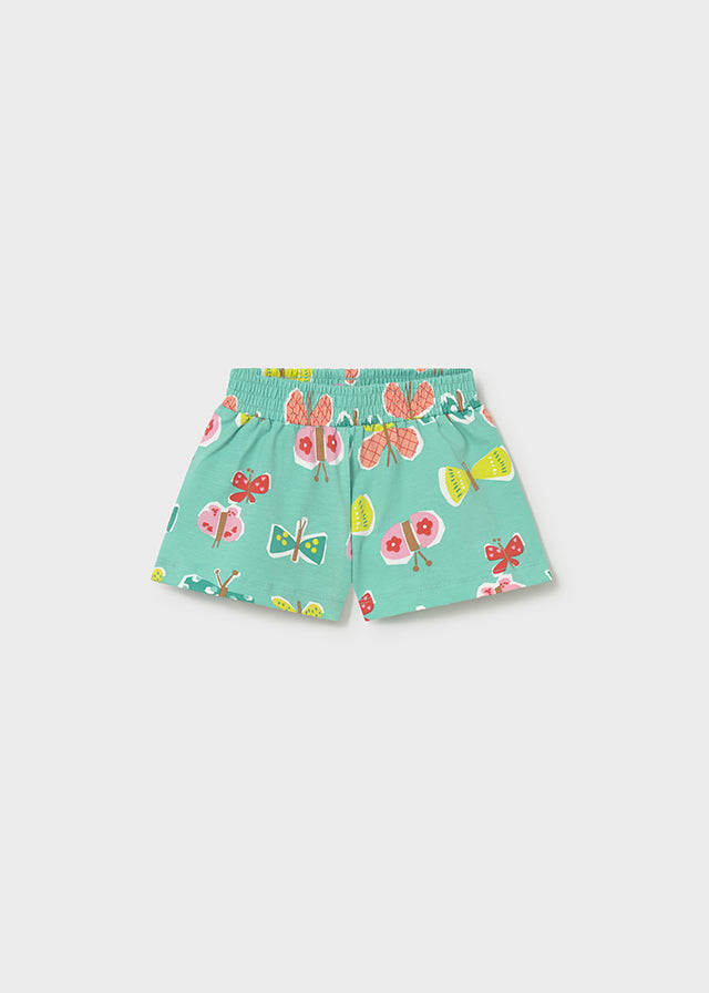 Printed knit shorts