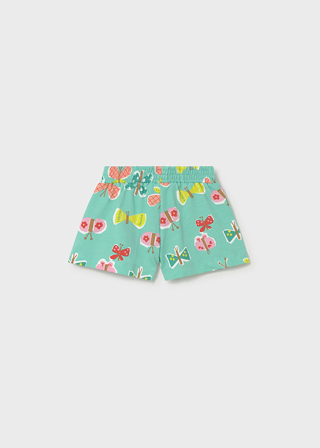 Printed knit shorts