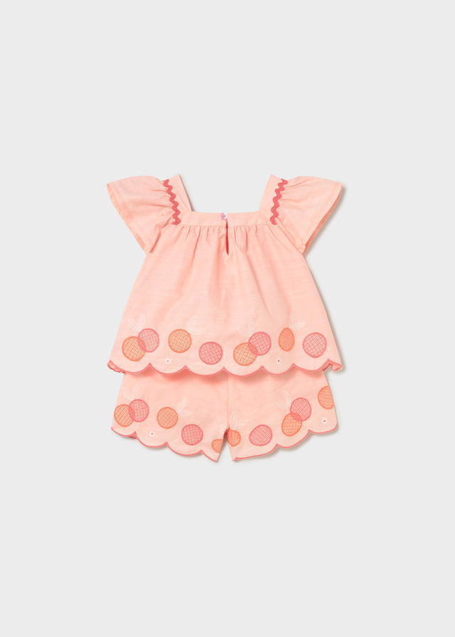 Embroidered bermudas set