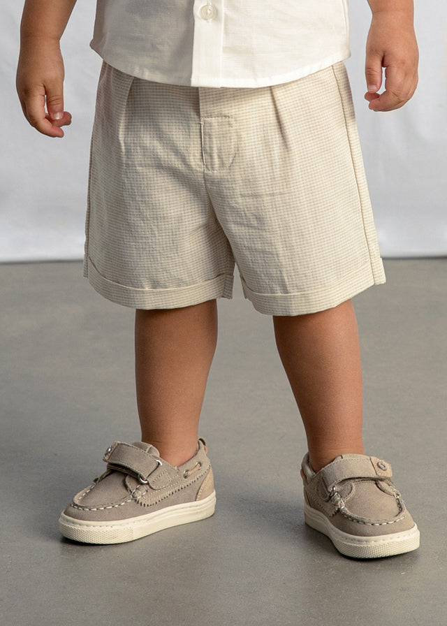Linen suiting bermuda set