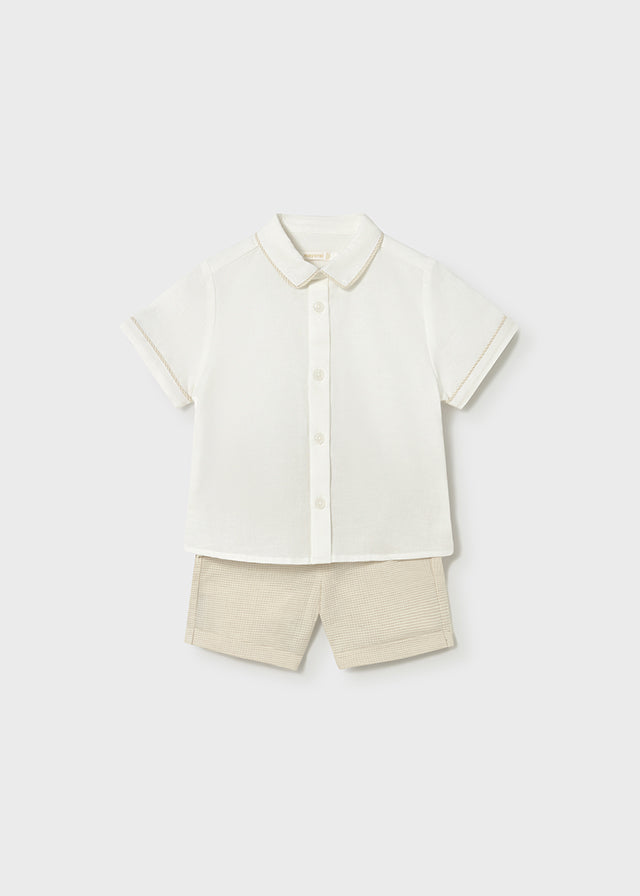 Linen suiting bermuda set