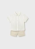 Linen suiting bermuda set