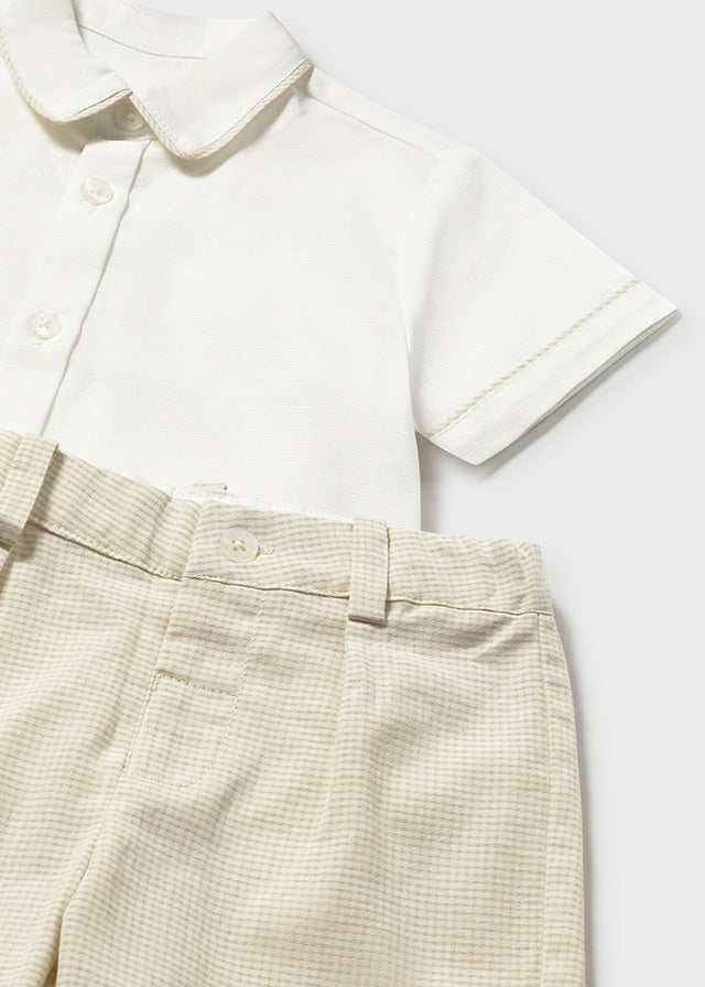 Linen suiting bermuda set