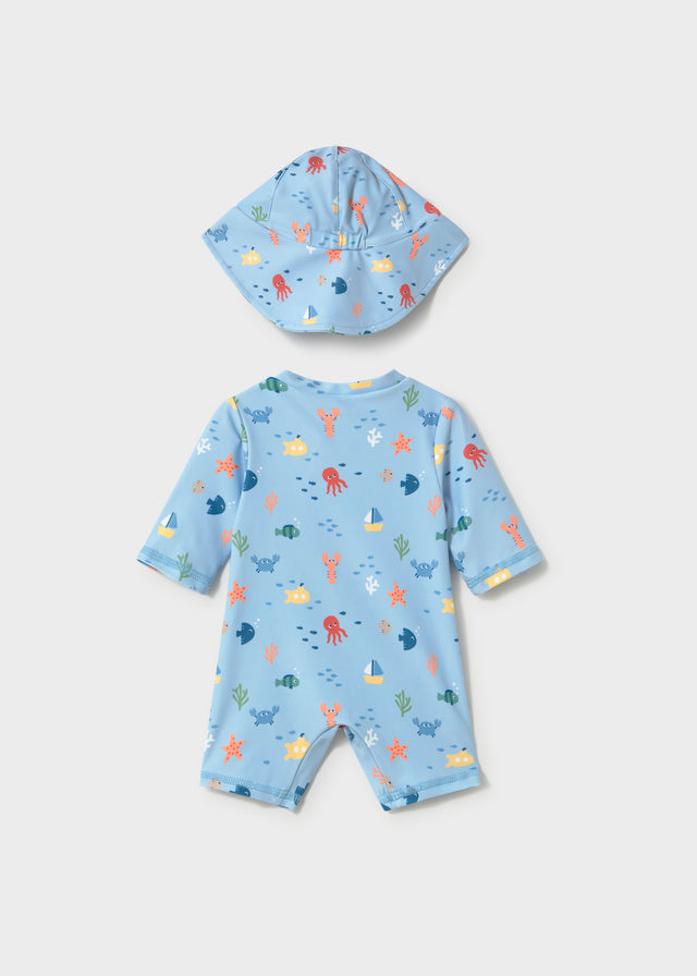 Bathing bodysuit w/ hat