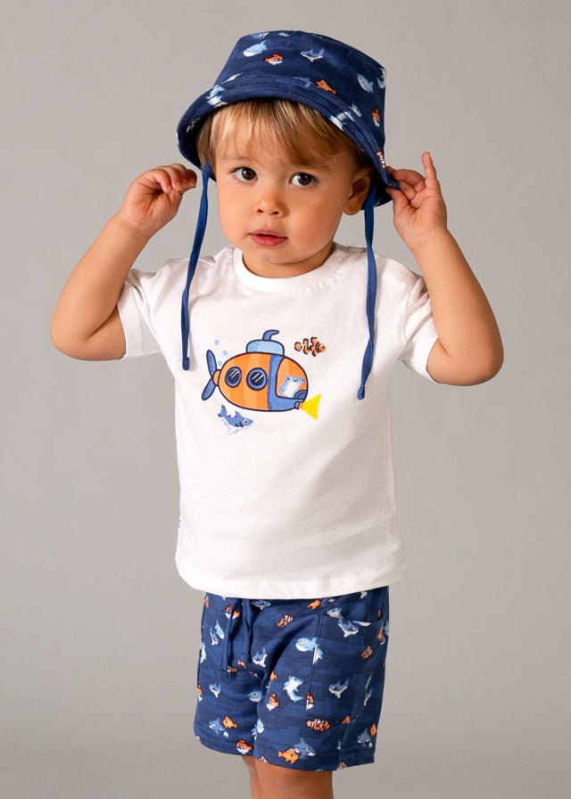 Knit set w/ bucket hat