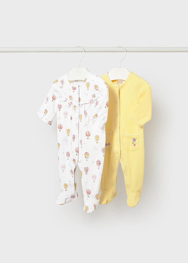 Set of 2 long sleeve rompers