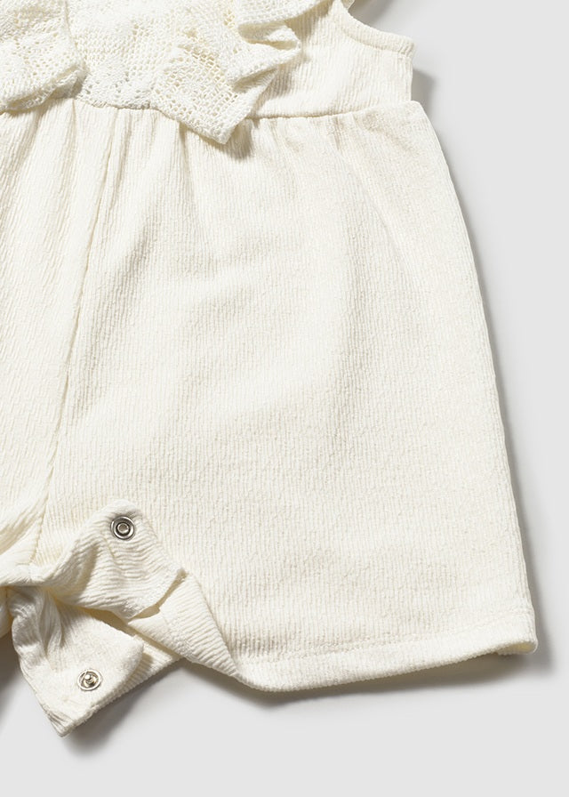 Jumpsuit with guipure lace