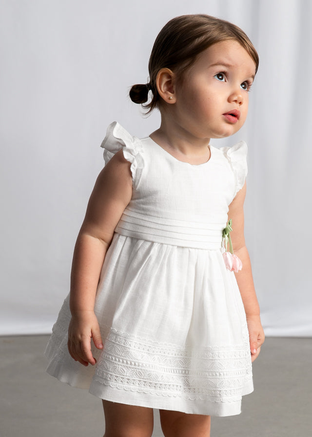 dress w/ guipure lace trim