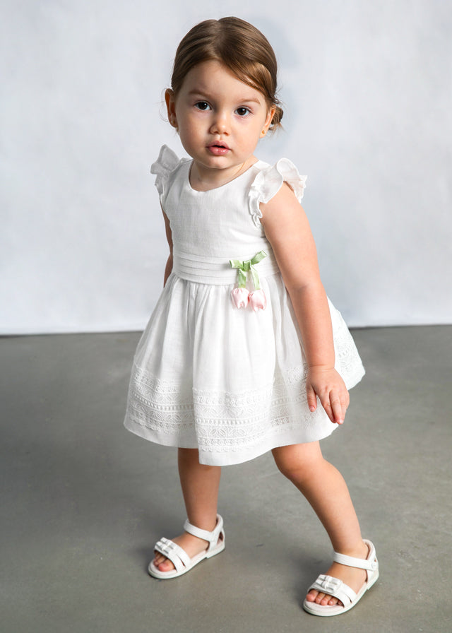 dress w/ guipure lace trim
