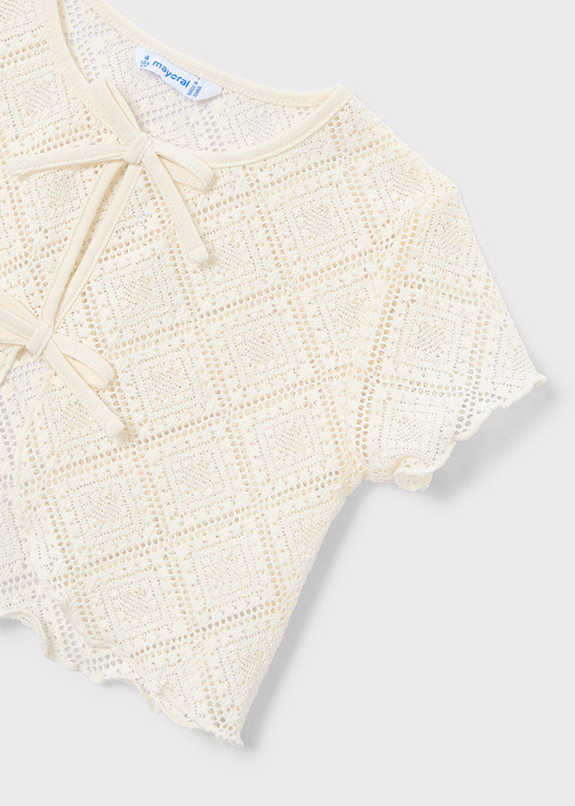 2 pc crochet t shirt set