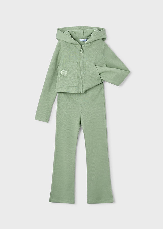 Ribbed flare tracksuit