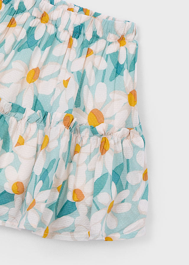 Printed dobby skirt