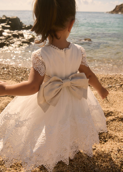 Guipure embroidered dress