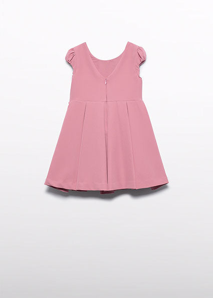 crepe flower detail dress