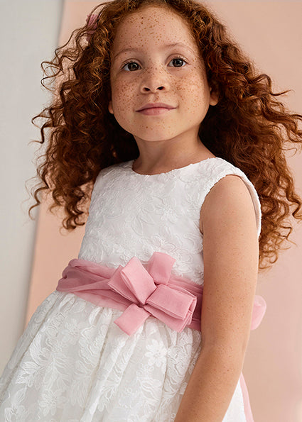 Embroidered tulle dress