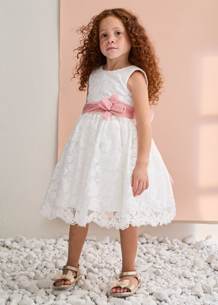 Embroidered tulle dress