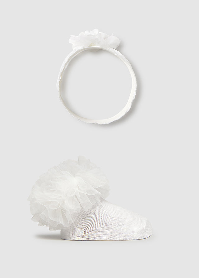 Headpiece and sock set